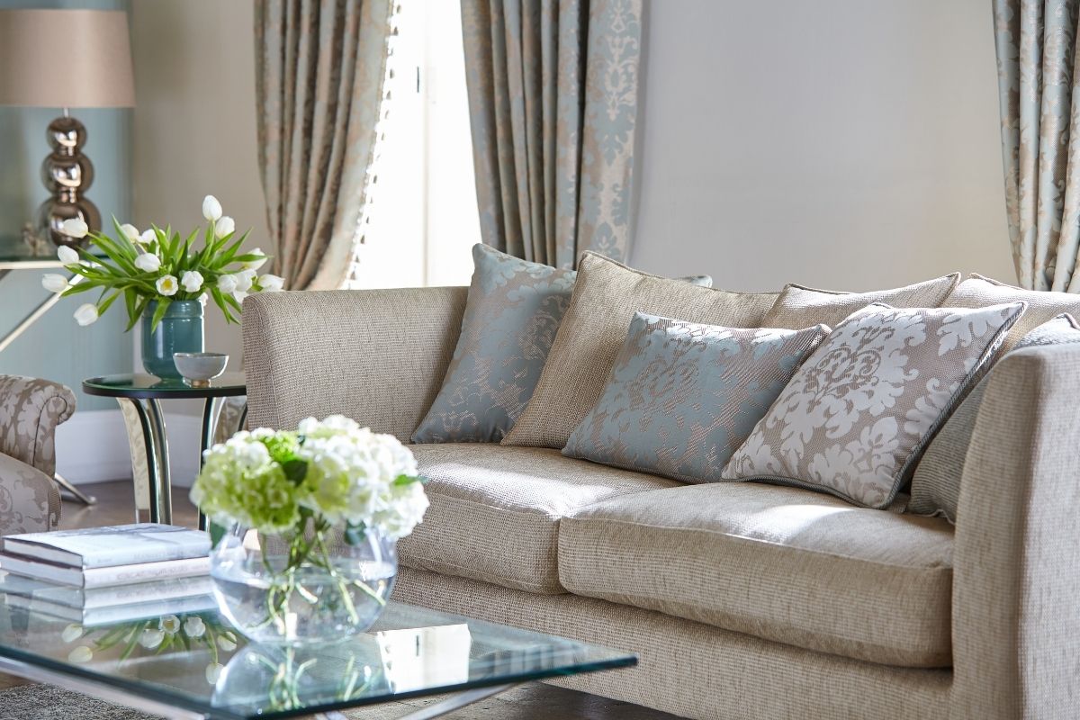 sofa in living room